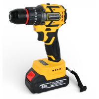 Акумуляторний дриль-шуруповерт 48V із набором інструментів у чорному кейсі 2 акумулятори універсальне рішення для дому та майстерні